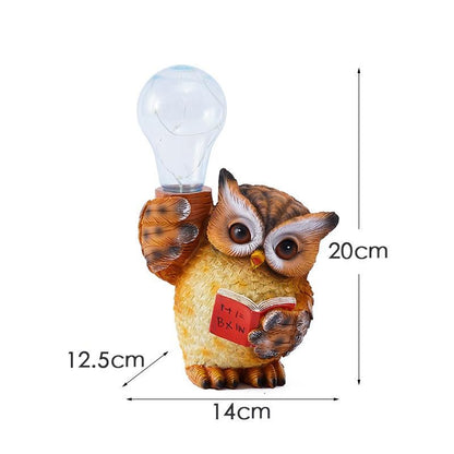 Solar Owl Garden Light LED Outdoor Décor Animal Bird Ornament for Yard & Patio Decoration | RDW102