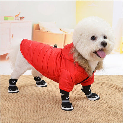 Pet Clothing Winter Puffer Coat Luxury Cotton Light Warm Down Jacket Dog Two-Leg Cotton Suit Pet Clothes |