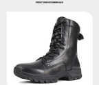 Vdason 402J Paratrooper Combat Boots | Lightweight Airborne Jump Boots | Black Genuine Leather Tactical Footwear | 402J