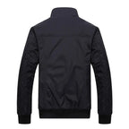 Men Solid Color Zipper Jackets Stand Collar Casual Outwear Tops Coat Jacket | S1268