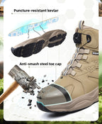 Men's Steel Toe Winter Safety Shoes Microfiber Leather Boots Anti-Smash Non-Slip Work Shoes | 7926