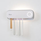 UVC Toothbrush Sterilizer Wall-Mounted Family Holder with USB Charging & Fan Drying | SR-M4