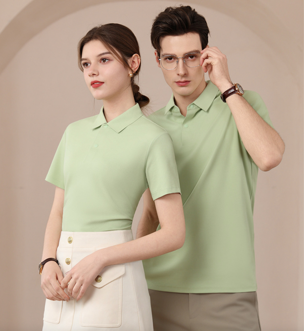 100-Count Mercerized Cotton Polo Shirt | Antibacterial & Cooling | Unisex Summer Short Sleeve Polo Tee | L11-8230