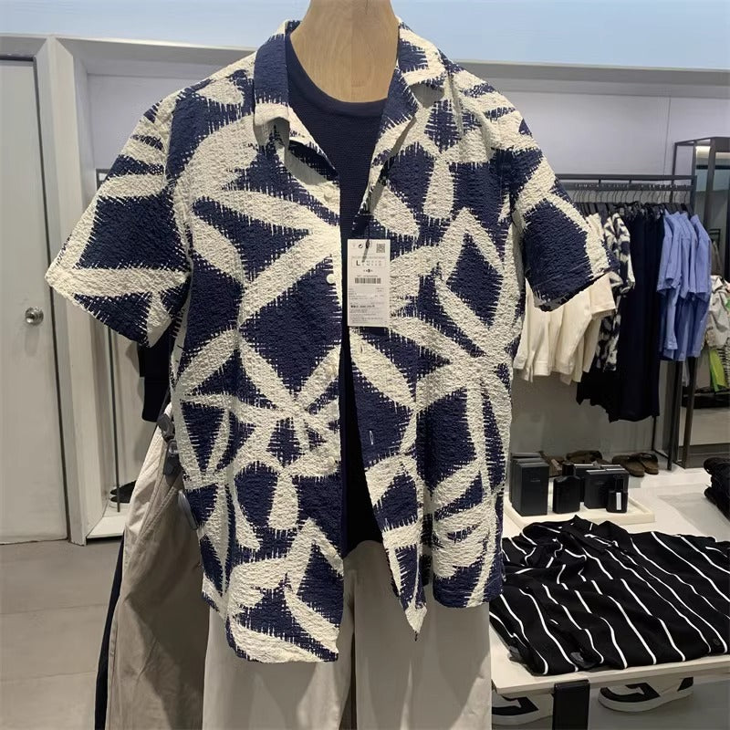 Designer Cotton Shirt for Men – Luxury Embroidery Chemise Pour Homme | ZH-8328