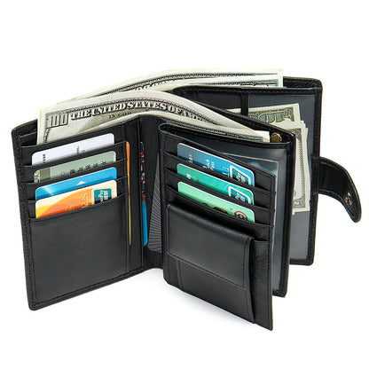 Anti-Magnetic RFID Blocking Genuine Leather Wallet Men's Slim Card Holder & Purse | 1131