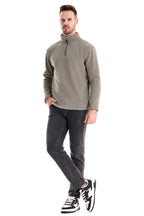 Men’s Fleece Pullover Sweatshirts | Autumn-Winter 2025 Europe Fashion | Half-Zip Stand Collar Tops | HD08