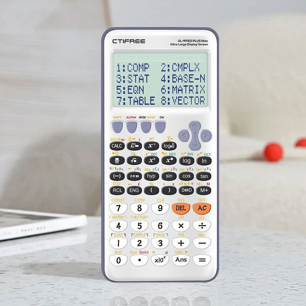 CTIFREE 991ES Plus 2nd Edition Scientific Calculator | 417 Functions for High School & University Exams | Dual Power Display