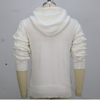 Men's Knitwear Twisted Drawstring Hooded Pullover Sweater 7-Needle Woolen Sweatshirt Jacket | SY0139