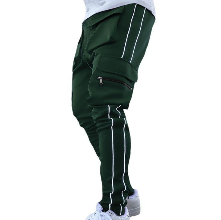 Men's Casual Drawstring Joggers Elastic Waist Cargo Pants Trousers Hip Hop Sweatpants | CK838