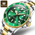 Men's Premium Stainless Steel Band Quartz Watch with Calendar Fashion Wristwatch | OLEVS5885