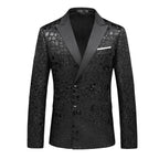 Big &Tall Men's Double Breasted Blazer | Slim Fit Business Casual Sport Coat | Non-Iron Polyester Blend | 7220