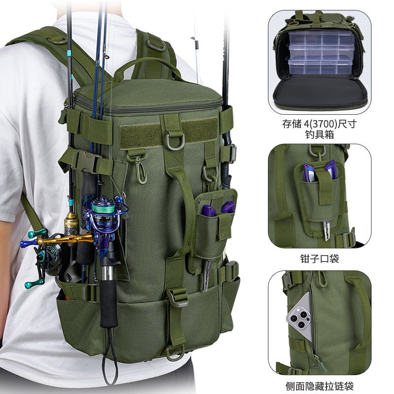 HENGTU Waterproof Fishing Backpack – Wet-Dry Separation Lure Bag | 730