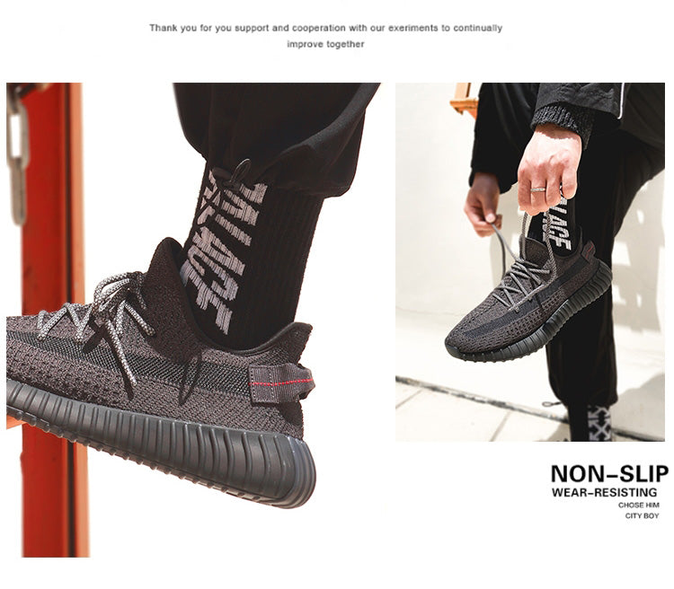 Unisex Premium Flyknit Running Shoes – All-Season Comfort Trainers | Lightweight & Breathable | 350