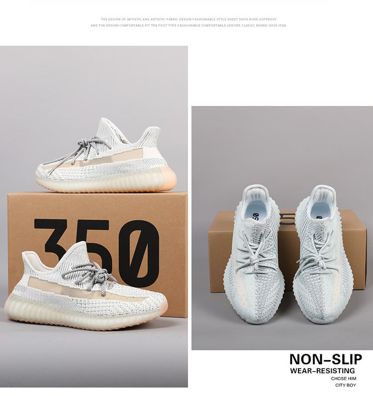 Unisex Premium Flyknit Running Shoes – All-Season Comfort Trainers | 350