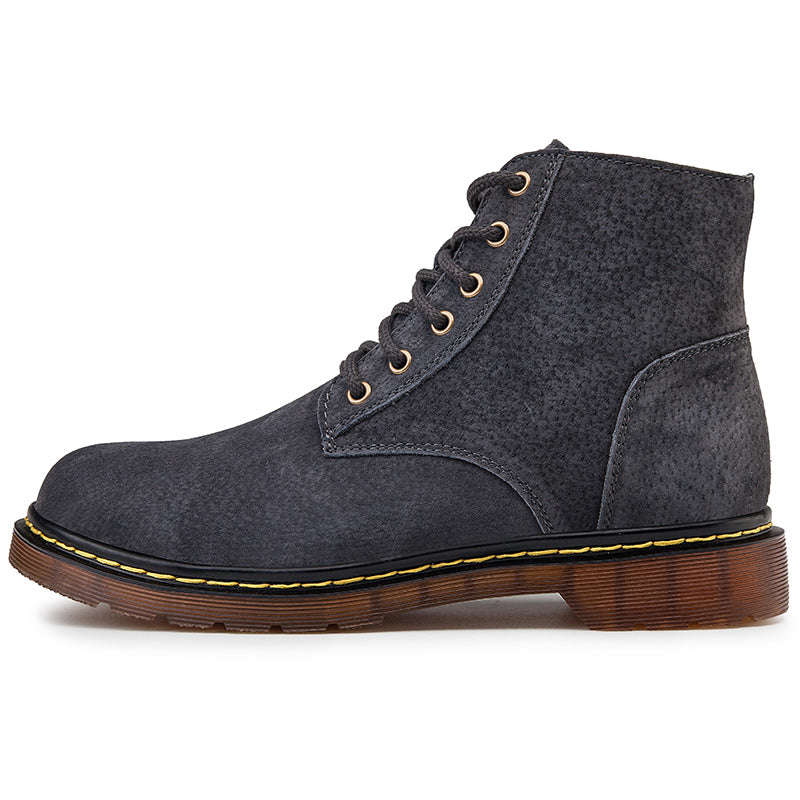 Men's British Retro Leather Ankle Boots Fashionable Thermal Outdoor Footwear | 8916