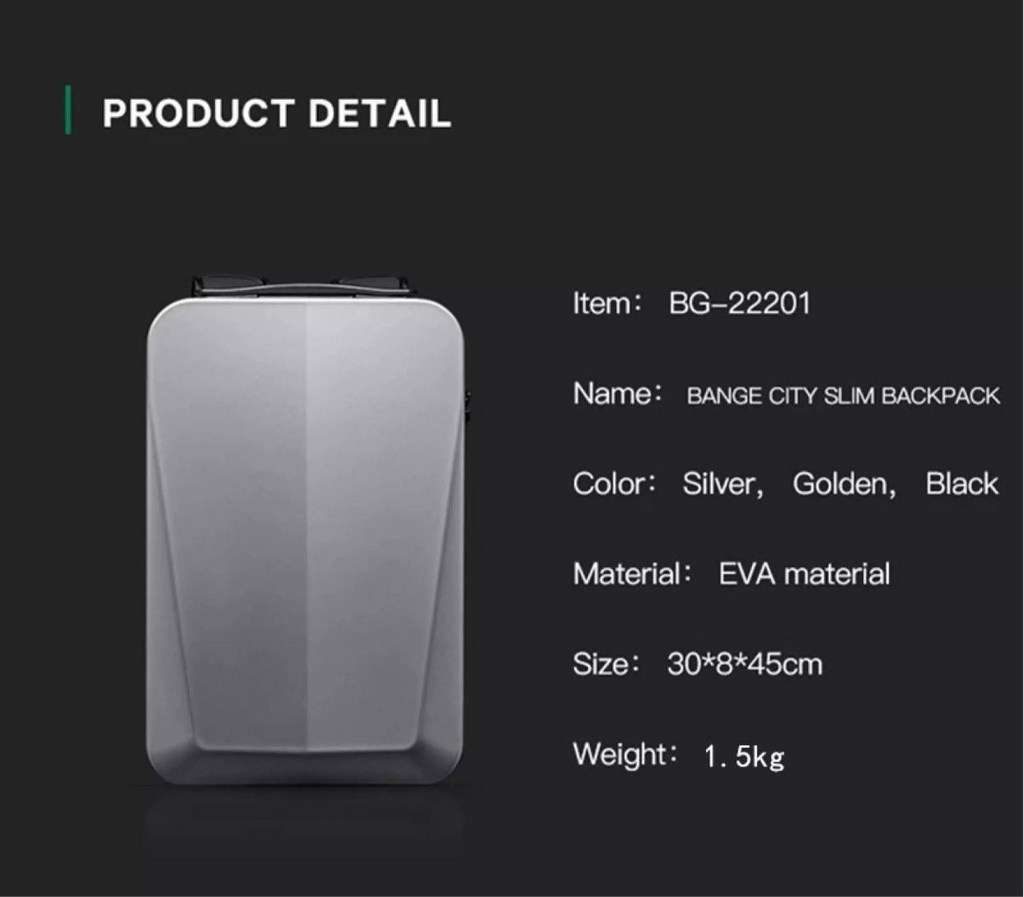 Gaming Backpack Pc Hard Shell Shoulder Bag Men Tide Cool Computer Business Waterproof Backpack | BG-22201