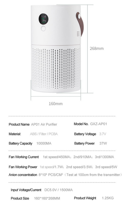 High-Performance Air Purifier Quiet Efficient & Ideal For Home Or Office Air Cleaner | AP01