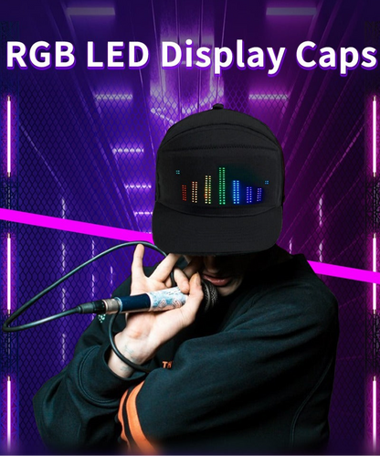 App-Controlled LED Cap Bluetooth Full-Color Display Message Rechargeable Hat Cool Party Costume| HMZ-005