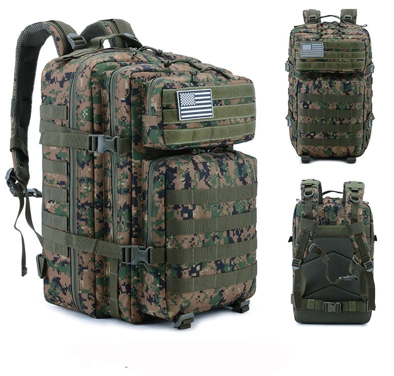New Trending Portable Molle Bag 45L Mountain Travel Luggage Oxford Tactical Backpack