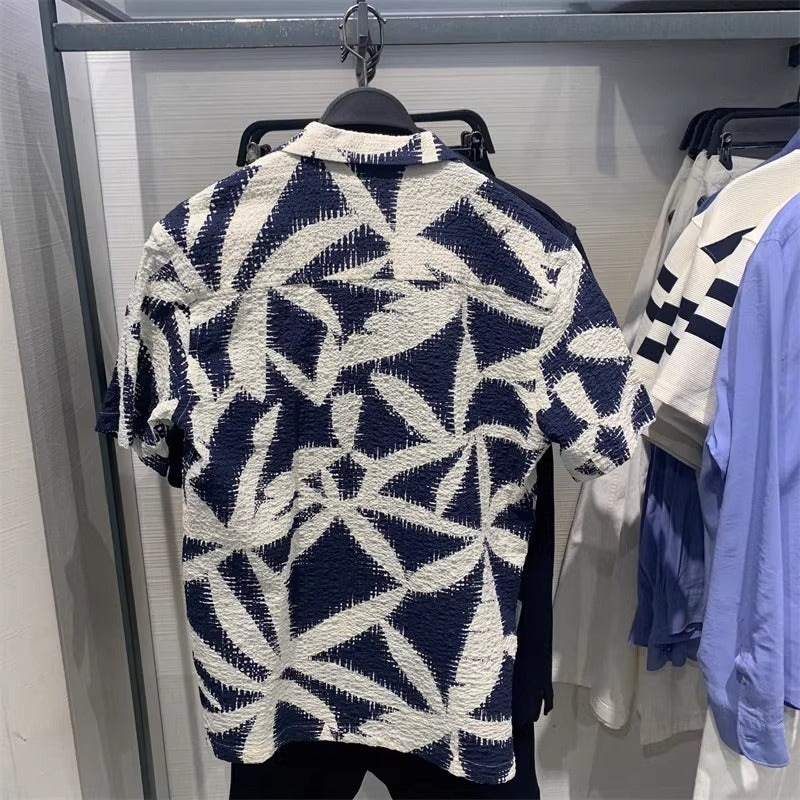 Designer Cotton Shirt for Men – Luxury Embroidery Chemise Pour Homme | ZH-8328