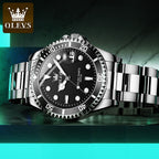 Men's Premium Stainless Steel Band Quartz Watch with Calendar Fashion Wristwatch | OLEVS5885