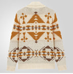 Men Wind Jacquard Knitted Jumper Long-Sleeved Outerwear Jacket Top | SY0052