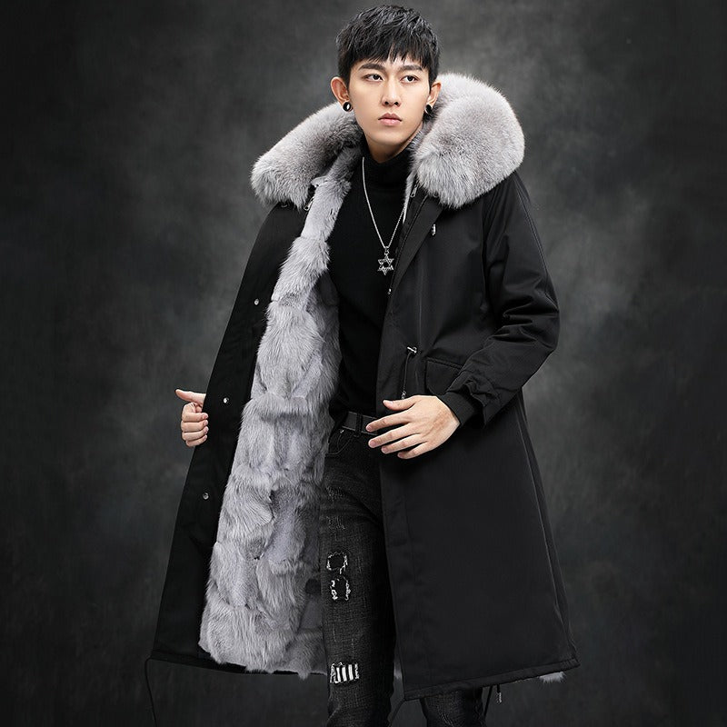 Long black warm on sale coat