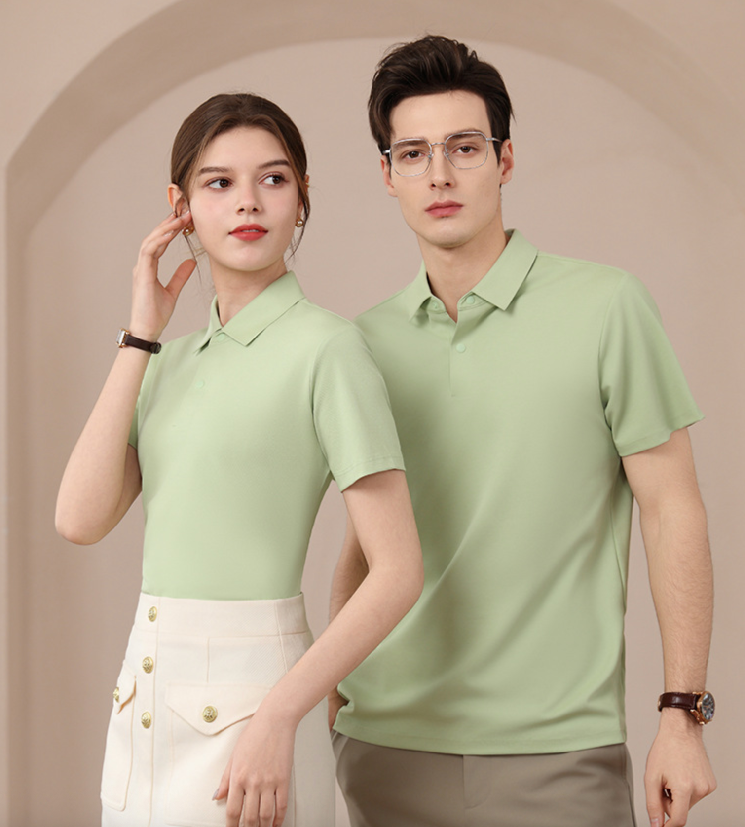 100-Count Mercerized Cotton Polo Shirt | Antibacterial & Cooling | Unisex Summer Short Sleeve Polo Tee | L11-8230