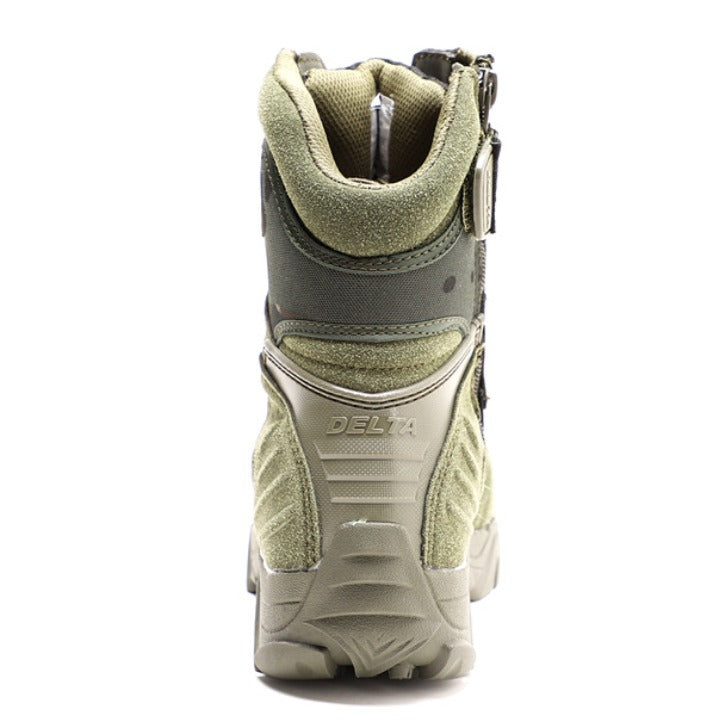 Men's Green Camouflage Delta Tactical Boots Thick Padded Collars Suede Combat Military Grade Shoes