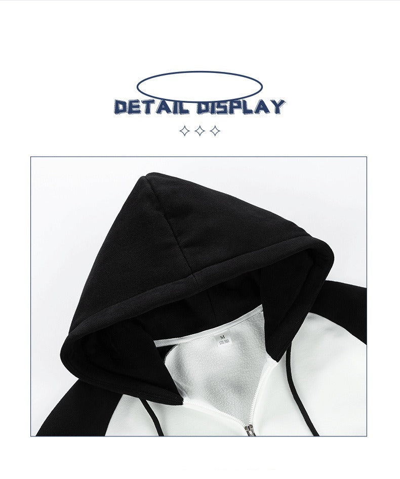 Men’s Casual Zipper Cardigan Jacket Woven Sports Hoodie Sweatshirt | JQN-3243