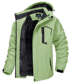 Mens Top Quality Warm Jacket Fleece Lined Waterproof Hooded Full Zip Bomber Coat
 | TJ153D