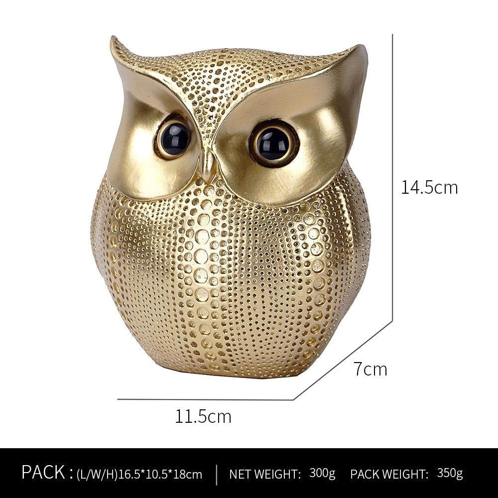 Resin Creative Owl Ornaments Nordic Bird Model Crafts for Living Room Home Décor | RDW001