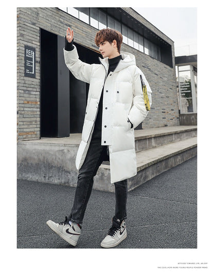 Men Warm Long Parka Casual Coat Zipper Padded Puff Jacket | 550