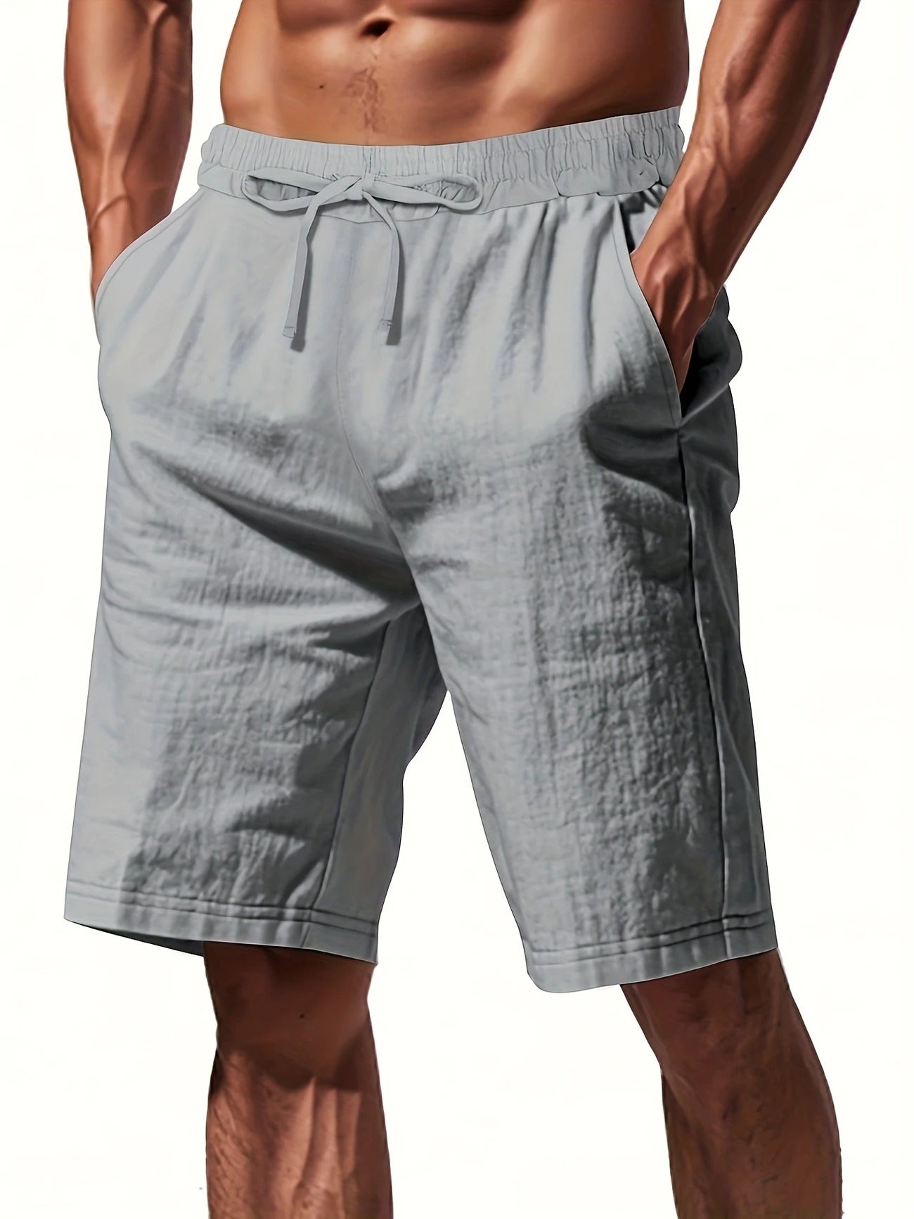 Breathable Men's Linen Shorts – Lightweight Summer Beach & Sport Casualwear| YFY-WW-2