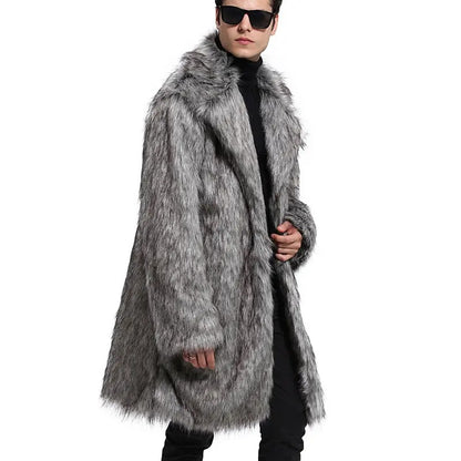 Men's Winter Plush Coat | Mid-Length Wool Fur Jacket for Ultimate Warmth & Style | 202015