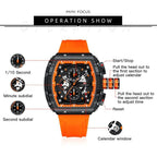 Men's Luxury Top Brand Quartz Sport Watches Silicone Strap Chronograph Wristwatches | MF0399G