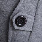 Men's Double breasted Woolen Coat Mid Length Slim Outerwear Trench Coat | 3013