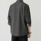Men's Slim Fit Denim Long Sleeve Shirt Trendy Style Casual Work Jacket Shirt | MT8003