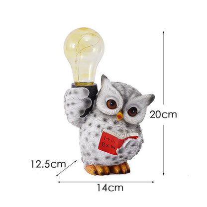 Solar Owl Garden Light LED Outdoor Décor Animal Bird Ornament for Yard & Patio Decoration | RDW102