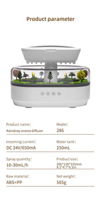Raindrop Ultrasonic Humidifier & Smart Home White Noise & Fragrance Machine Aromatherapy Diffuser | LW286