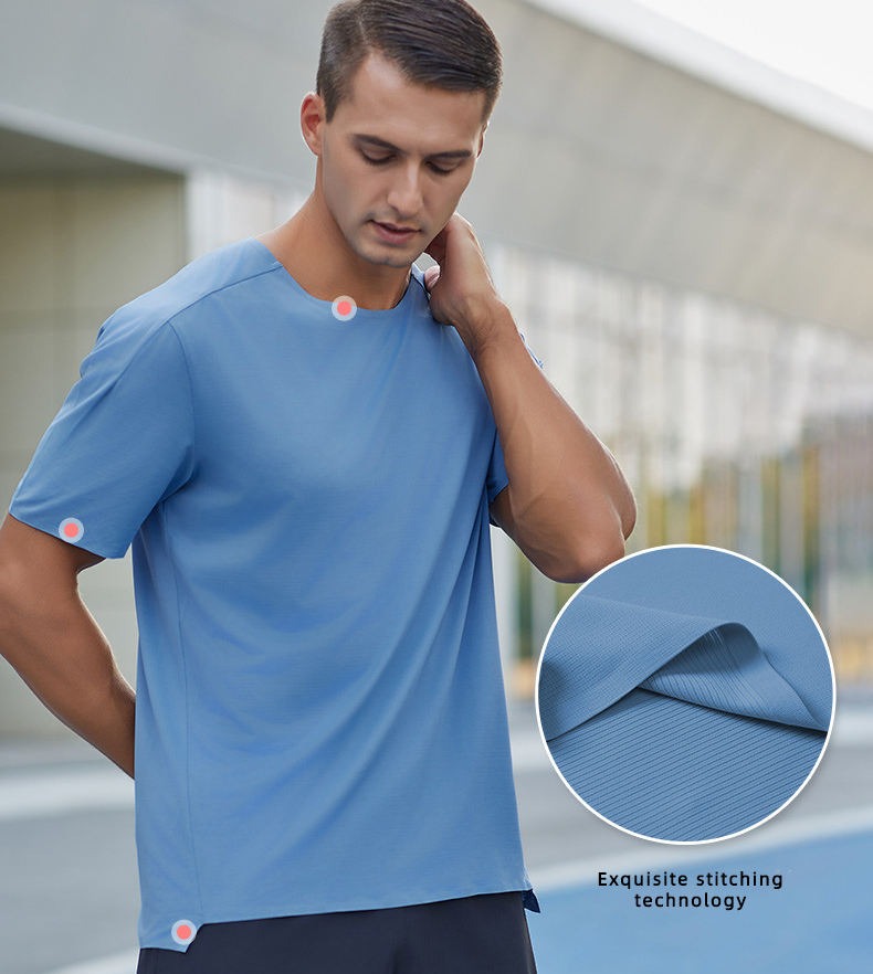 Men’s Lightweight Athletic T-Shirt – Short Sleeve Stretchy Summer Running & Fitness Tee | DT24202