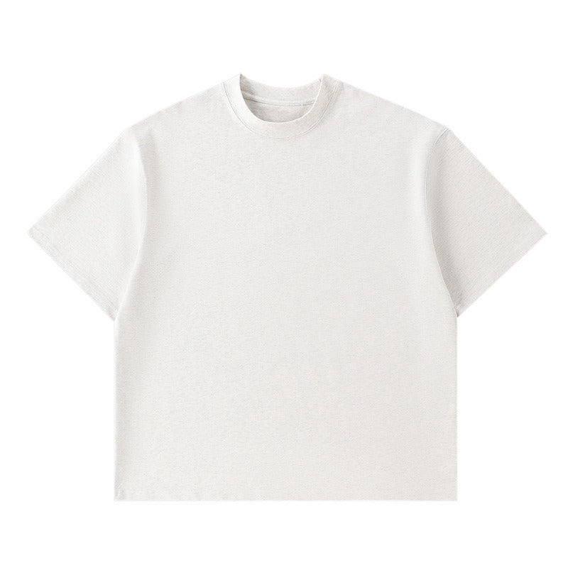 Men’s Heavyweight Cotton T-Shirt – Summer Casual Loose Fit, Solid Color Short Sleeve | BT1014