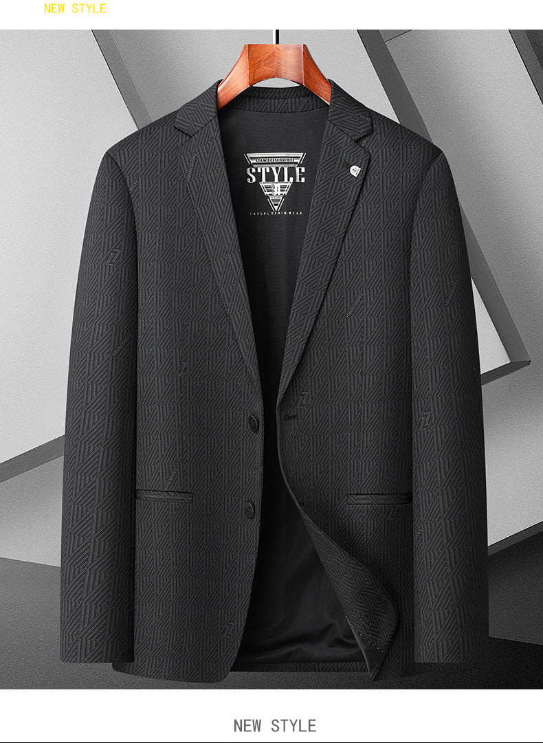 Men's Plus Size Casual Blazer | Stretch & Non-Iron Checkered Sport Coat | Oversized Comfort Fit Jacket for Big Gentlemen | XKX-Q5573