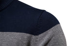 Men’s Half-Zip Mock Neck Knitted Sweater – Slim Fit Pullover for Autumn & Winter | Y245