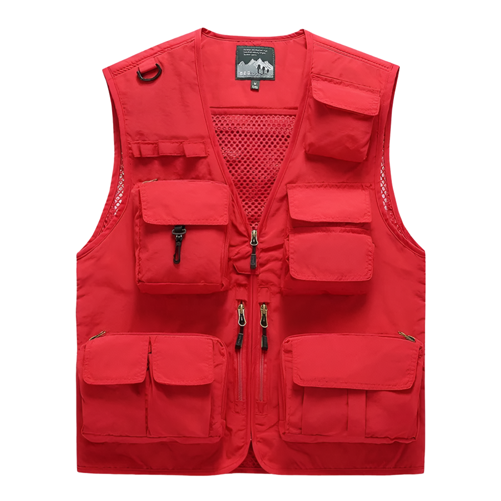 Men's Multi Pockets Cargo Waistcoat Fishing Jumper For Climbing Camping Hiking Summer Vest Top