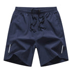 Men's Summer Quick-Dry Sports Shorts with Zipper Pockets Breathable Lightweight & Comfortable Drawstring Short | 8907