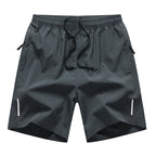 Men's Summer Quick-Dry Sports Shorts with Zipper Pockets Breathable Lightweight & Comfortable Drawstring Short | 8907