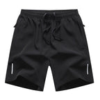 Men's Summer Quick-Dry Sports Shorts with Zipper Pockets Breathable Lightweight & Comfortable Drawstring Short | 8907
