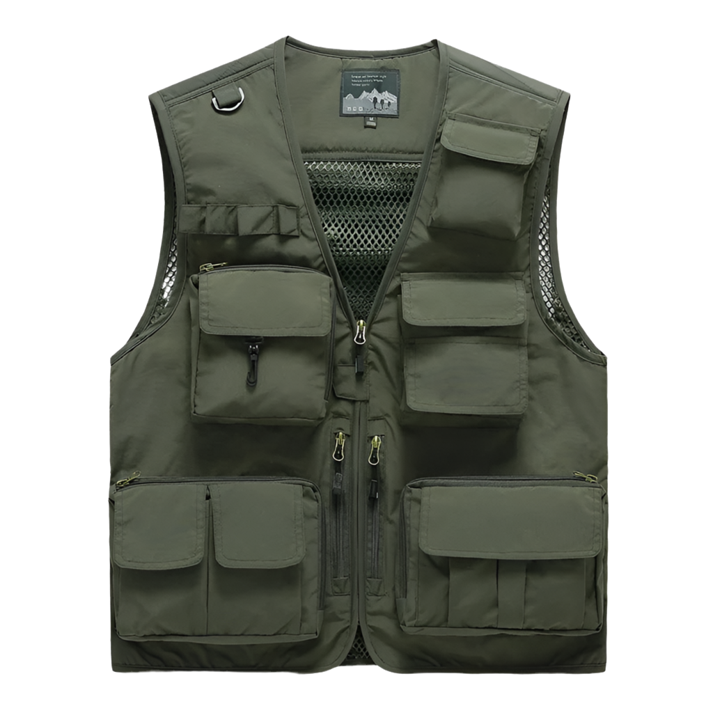 Gilet cargo multitasche da uomo, maglione da pesca per arrampicata, campeggio, escursionismo, gilet estivo 