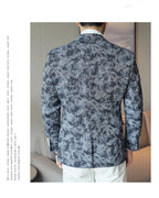 Men's Camouflage Print Slim Fit Blazer | Korean Style Single-Breasted Casual Sport Coat | DX6955